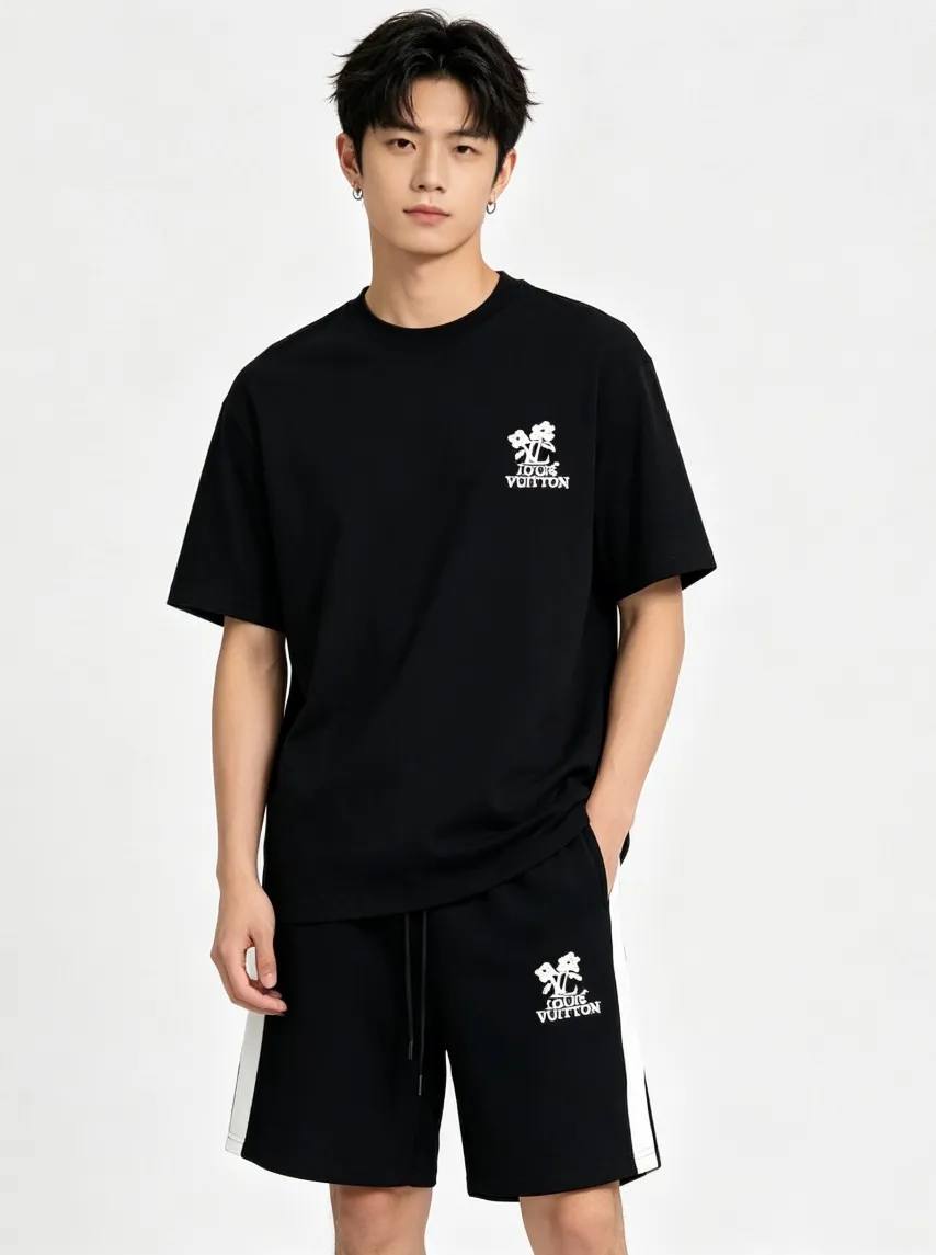 Louis Vuitton/Louis Vuitton floral embroidered web shorts